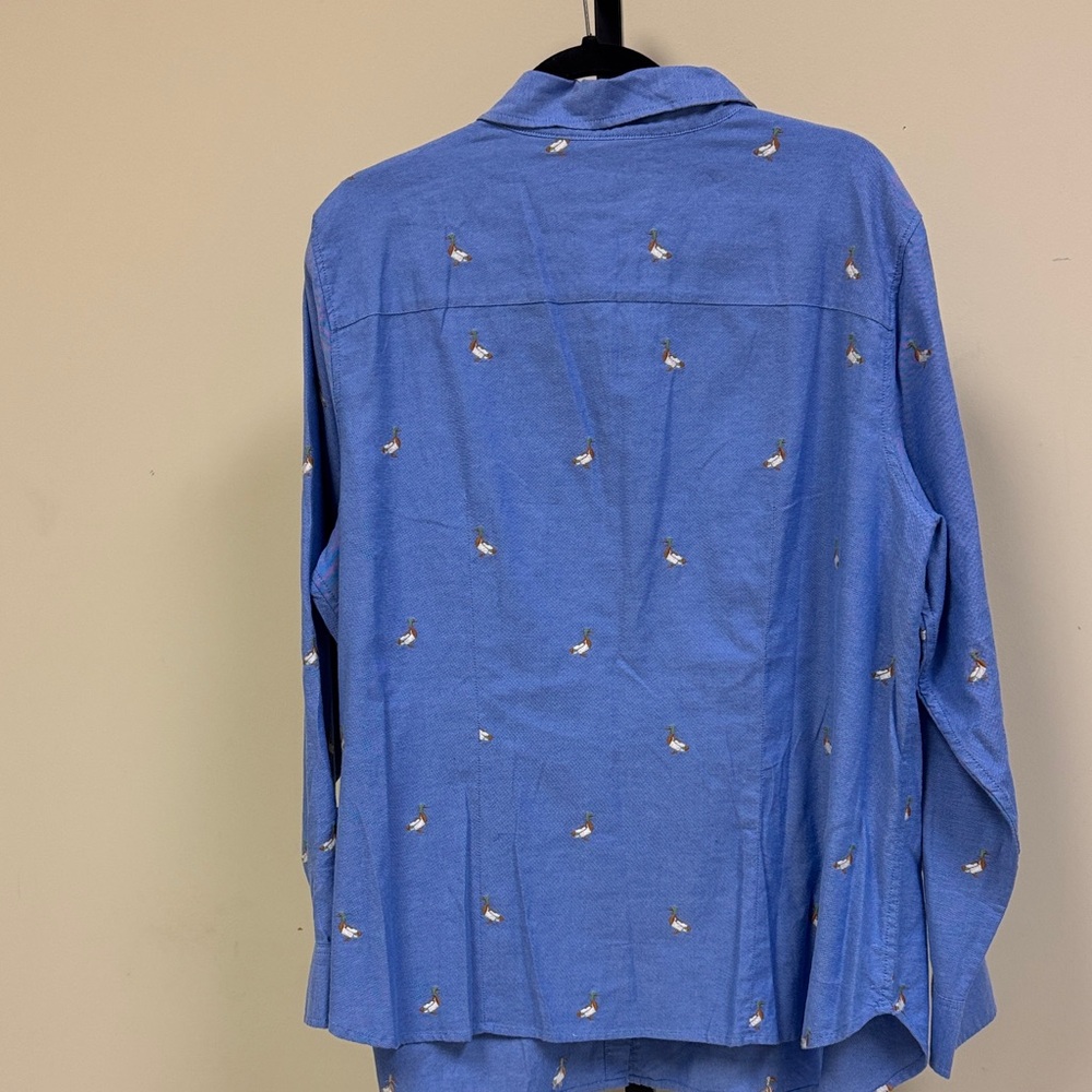 Talbots Blue Button Down Shirt with Embroidered M… - image 6